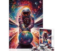 Puzzle da 1000 pezzi per adulti tema bowling astronauta fantasy Gioco pratico da 1000 pezzi ideale come regalo o giocattolo per donne (38x26cm)