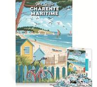 Puzzle da 1000 pezzi per adulti, tema Charente Maritime, gioco rompicapo, decorazione per la casa, compleanno e Natale 38x52cm
