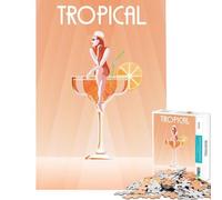 Puzzle da 1000 pezzi per adulti tema cocktail tropicale gioco impegnativo gioco impossibile sfida difficile regalo per donne e uomini (dimensioni 38x26cm)