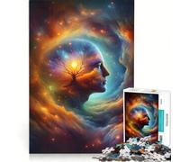 Puzzle da 1000 pezzi per adulti, tema "Coscienza Cosmica, Paesaggio Mentale Celeste", gioco educativo, attività per famiglie, per rafforzare l'amore di coppia 38x52cm