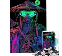Puzzle da 1000 pezzi per adulti tema cyberpunk samurai gioco pratico per adulti ideale come regalo per donne o per tutta la famiglia (dimensioni 38x26cm)