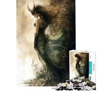 Puzzle da 1000 pezzi per adulti tema Dark Fantasy con protagonista una donna Sfida educativa un'opera d'arte antistress per ragazzi dai 14 anni in su (38x52cm)