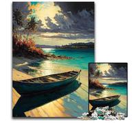 Puzzle da 1000 pezzi per adulti, tema: Destinazione tropicale, in legno, rompicapo e decorazioni per la casa, regalo perfetto per le feste, 50x75CM/19,68x29,52 pollici