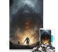 Puzzle da 1000 pezzi per adulti, tema fantasy, boss finale e mostro, decorazione da parete, compleanno e Natale 38x26cm