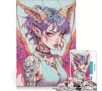 Puzzle da 1000 pezzi per adulti, tema fantasy, demoni e angeli, elegante e vibrante, giocattolo educativo, allena la mente e la mano, ideale come regalo di Natale o di compleanno 50x75cm