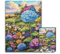 Puzzle da 1000 pezzi per adulti, tema: fattoria, fiori, mare, puzzle in legno, adolescenti, coppie e amici per compleanni e Natale, 50x75cm