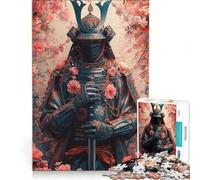 Puzzle da 1000 pezzi per adulti, tema floreale "Cronache dei Samurai", gioco interattivo, corsa di velocità, con pezzi a incastro di forma casuale 38x52cm