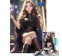 Puzzle da 1000 pezzi per adulti tema foresta incantata degli elfi giocattolo educativo gioco pratico di analisi e logica regalo divertente (dimensioni 50x75cm)