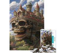 Puzzle da 1000 pezzi per adulti tema "Fortezza infestata" gioco rompicapo per adulti migliora la memoria regalo di Natale o compleanno (dimensioni 38x26cm)