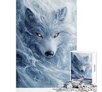 Puzzle da 1000 pezzi per adulti tema Frozen Wolf's Gaze puzzle per ragazzi giochi rilassanti divertenti e spiritosi regali unici per compleanno e Natale (dimensioni 38x26cm)