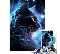 Puzzle da 1000 pezzi per adulti tema gatto mistico spaziale sfida educativa antistress gioco educativo adatto a persone dai 14 anni in su (38x26cm)
