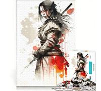 Puzzle da 1000 pezzi per adulti, tema giapponese, samurai, Asia, gioco educativo, allena la mente e la mano, migliora l'amore tra le coppie 50x75cm