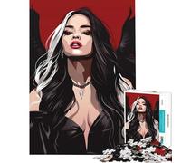 Puzzle da 1000 pezzi per adulti tema gotico angelo oscuro ragazza emo giochi educativi giocattoli didattici regali per compleanni un'opera d'arte (dimensioni 38x26cm)