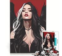 Puzzle da 1000 pezzi per adulti, tema gotico, angelo oscuro, ragazza emo, gioco manuale, corsa di velocità, con pezzi completamente ad incastro di forma casuale 38x26cm