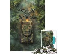 Puzzle da 1000 pezzi per adulti tema guerra con droni giocattolo decorativo da parete stimola la memoria difficile e impegnativo (dimensioni 38x26cm)