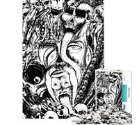 Puzzle da 1000 pezzi per adulti tema Guerre Oscure Inferno Puzzle per ragazzi taglio di precisione allena la mente e la manualità Giocattolo educativo 50x75cm