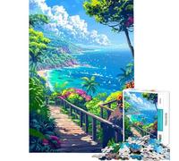Puzzle da 1000 pezzi per adulti tema Hawaii Tropical Pixel Art giochi rilassanti educativi di sfida regalo di Babbo Natale segreto analisi e logica (dimensioni 50x75cm)