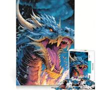 Puzzle da 1000 pezzi per adulti, tema "Il Dominio dei Draghi", giocattolo educativo, livello di difficoltà difficile, ideale per compleanni e Natale 38x26cm