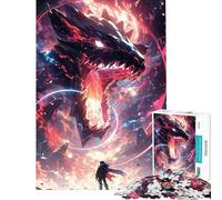 Puzzle da 1000 pezzi per adulti tema "Il pericolo dei draghi" anime divertente attività da fare a casa gioco pratico per tutta la famiglia adatto a partire dai 14 anni (38x52cm)