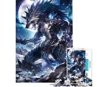 Puzzle da 1000 pezzi per adulti tema Incubo Lupo Mannaro e Luna Divertimento a casa rompicapo per le vacanze adatto a persone dai 14 anni in su (38x52cm)