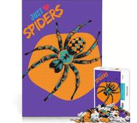 Puzzle da 1000 pezzi per adulti tema "Just Love Spiders" grafica avvincente gioco impossibile analisi e logica per rafforzare l'amore tra le coppie 50x75cm