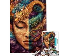 Puzzle da 1000 pezzi per adulti tema "La dualità della bellezza" Gioco rilassante e antistress per adulti ideale per attività divertenti da fare a casa (dimensioni: 50x75cm)