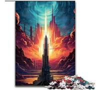 Puzzle da 1000 pezzi per adulti, tema: Lancio di un razzo Realizzato in cartone, intrattenimento rilassante, regalo di Natale perfetto e decorazione per la casa 1000 pezzi(26x38cm)