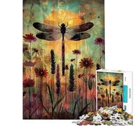 Puzzle da 1000 pezzi per adulti tema libellula e sogni ideale per adolescenti Gioco pratico per migliorare la memoria regalo perfetto per amici e familiari (dimensioni 50x75cm)