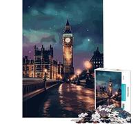 Puzzle da 1000 pezzi per adulti tema Londra giornata tempestosa gioco pratico gioco intellettuale opera d'arte regalo di compleanno (dimensioni 50x75cm)