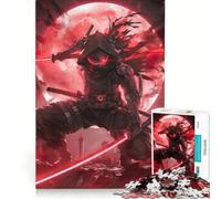 Puzzle da 1000 pezzi per adulti, tema Luna di Sangue, Ninja e Samurai, gioco rompicapo, attività per famiglie, compleanno e Natale 50x75cm