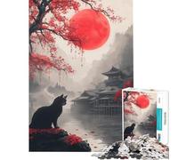 Puzzle da 1000 pezzi per adulti tema Luna Rossa puzzle per adolescenti giocattolo decorativo da parete regalo perfetto per gli appassionati di videogiochi (dimensioni 50x75cm)