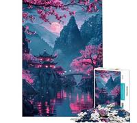 Puzzle da 1000 pezzi per adulti tema montagna e lago giapponese difficile e stimolante decorazione per la casa giocattolo educativo per ragazzi dai 14 anni in su (50x75cm)