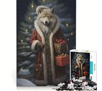 Puzzle da 1000 pezzi per adulti tema natalizio "Jolly Wolf" gioco impossibile stimola l'analisi e la logica rafforza l'amore tra le coppie 38x52cm