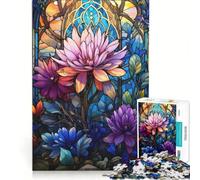 Puzzle da 1000 pezzi per adulti tema natura e vetrate artistiche gioco educativo analisi e logica donne 38x26cm