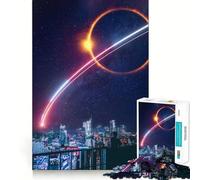 Puzzle da 1000 pezzi per adulti,tema natura selvaggia celeste e luna,con taglio preciso,gioco creativo,giocattolo rilassante,regalo di Natale per la tranquillità (38x26cm)