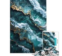 Puzzle da 1000 pezzi per adulti tema oceanico Kintsugi Elegance gioco di puzzle da 1000 pezzi decorazione da parete attività per famiglie gioco educativo per tutta la famiglia (75x50cm)