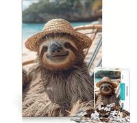 Puzzle da 1000 pezzi per adulti tema "Pigrizia in spiaggia" gioco pratico decorazione da parete adatto anche per la scrivania 50x75cm