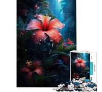 Puzzle da 1000 pezzi per adulti tema pioggia e fiori tropicali Un gioco avvincente per coltivare la pazienza ideale per tutta la famiglia antistress e come regalo di compleanno (dimensioni 38x52cm)