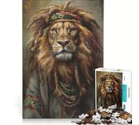 Puzzle da 1000 pezzi per adulti, tema Reggae giamaicano, Rasta Leone, Gioco Impossibile, Per passare il tempo durante le vacanze, Regalo per amici e familiari 50x75cm