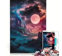 Puzzle da 1000 pezzi per adulti, tema Regni al Chiaro di Luna Alieno, giocattolo educativo, difficile e stimolante, ideale come elemento della lista dei desideri con Babbo Natale 38x52cm