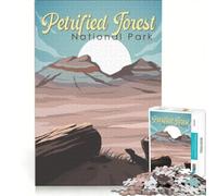 Puzzle da 1000 pezzi per adulti, tema retrò "Foresta Pietrificata - Parco Nazionale", gioco educativo, gara di velocità manuale, ideale come regalo per tutta la famiglia 50x75cm