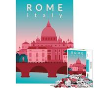 Puzzle da 1000 pezzi per adulti tema Roma gioco educativo e stimolante ideale per momenti di relax divertimento e umorismo Idee regalo (dimensioni 75x50cm)