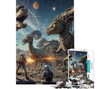 Puzzle da 1000 pezzi per adulti tema safari sauro surreale Giochi rilassanti divertenti e umoristici per attività da fare a casa (dimensioni 38x52cm)