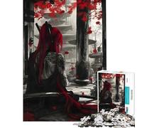 Puzzle da 1000 pezzi per adulti tema Samurai Cremisi Solitude ideale come regalo di compleanno o di Natale per donne Giocattolo fai-da-te per maggiori di 14 anni Dimensioni 38x26cm