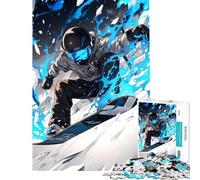 Puzzle da 1000 pezzi per adulti tema snowboard sfida educativa regalo per donne gioco pratico per età dai 14 anni in su (38x52cm)