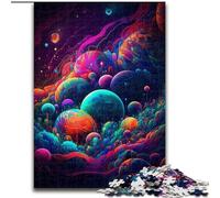 Puzzle da 1000 pezzi per adulti, tema: Spazio psichedelico, in legno, perfetto regalo di Natale e Capodanno, regalo per le feste, 50x75cm, coinvolgente attività per serate di gioco in famiglia