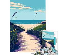 Puzzle da 1000 pezzi per adulti tema spiaggia minimalismo sfida per l'intelligenza giocattolo avvincente giochi divertenti attività per famiglie regalo per il Secret Santa (dimensioni 38x52cm)