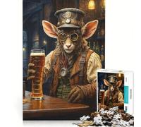 Puzzle da 1000 pezzi per adulti tema steampunk birra artigianale e fauno gioco educativo divertente e umoristico regalo di compleanno regalo 38x52cm
