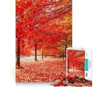 Puzzle da 1000 pezzi per adulti,tema "Strade autunnali",con tagli precisi,gioco di logica e attività per il tempo libero,ideale per compleanni e occasioni speciali (50x75cm)