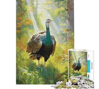 Puzzle da 1000 pezzi per adulti tema tacchino selvatico impegnativo da completare ideale per passare il tempo durante le vacanze a casa gioco pratico per ragazzi dai 14 anni in su (50x75cm)